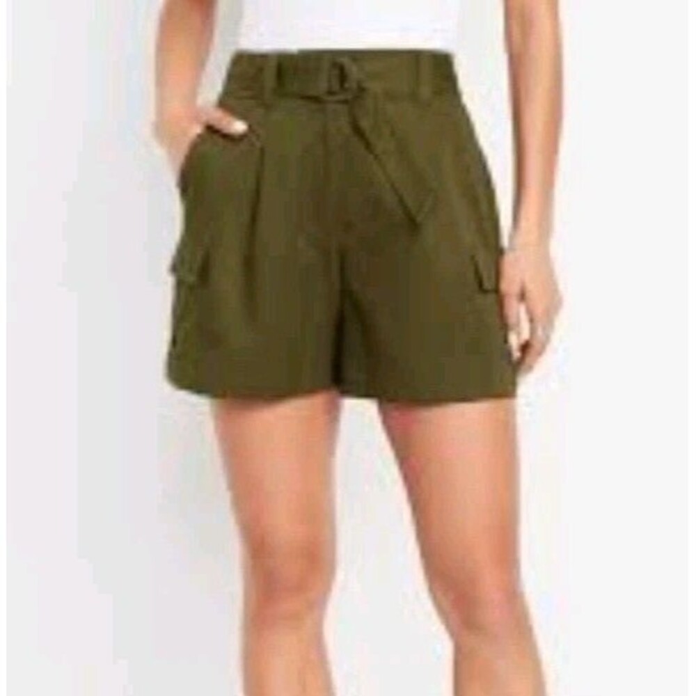 NWT Women's Old Navy Extra High Waisted 4.5" Belted Cargo Shorts Size 14